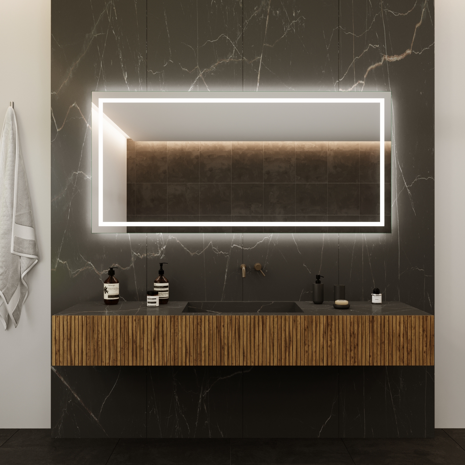 Dimmable Backlit Mirror Harmony 85 X 40