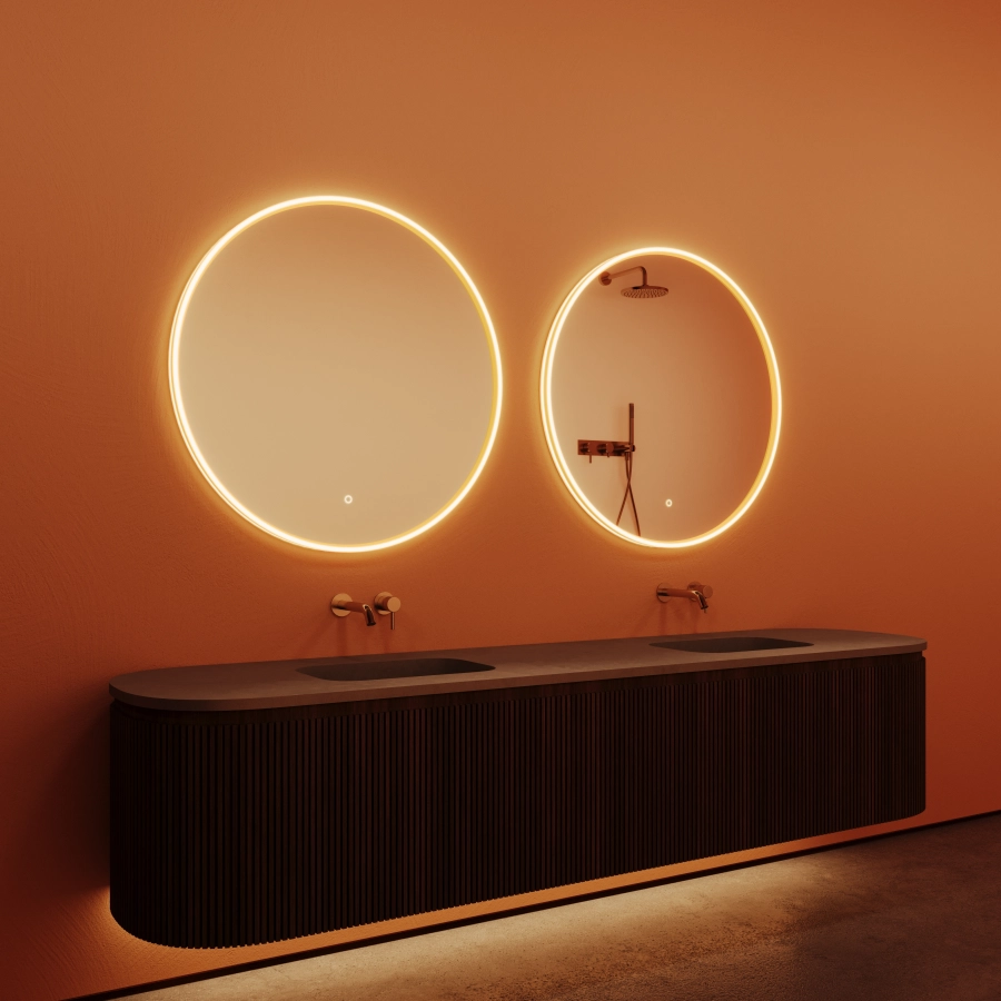 Vanity Led Mirror Orvella Round 40 x 40 Gold