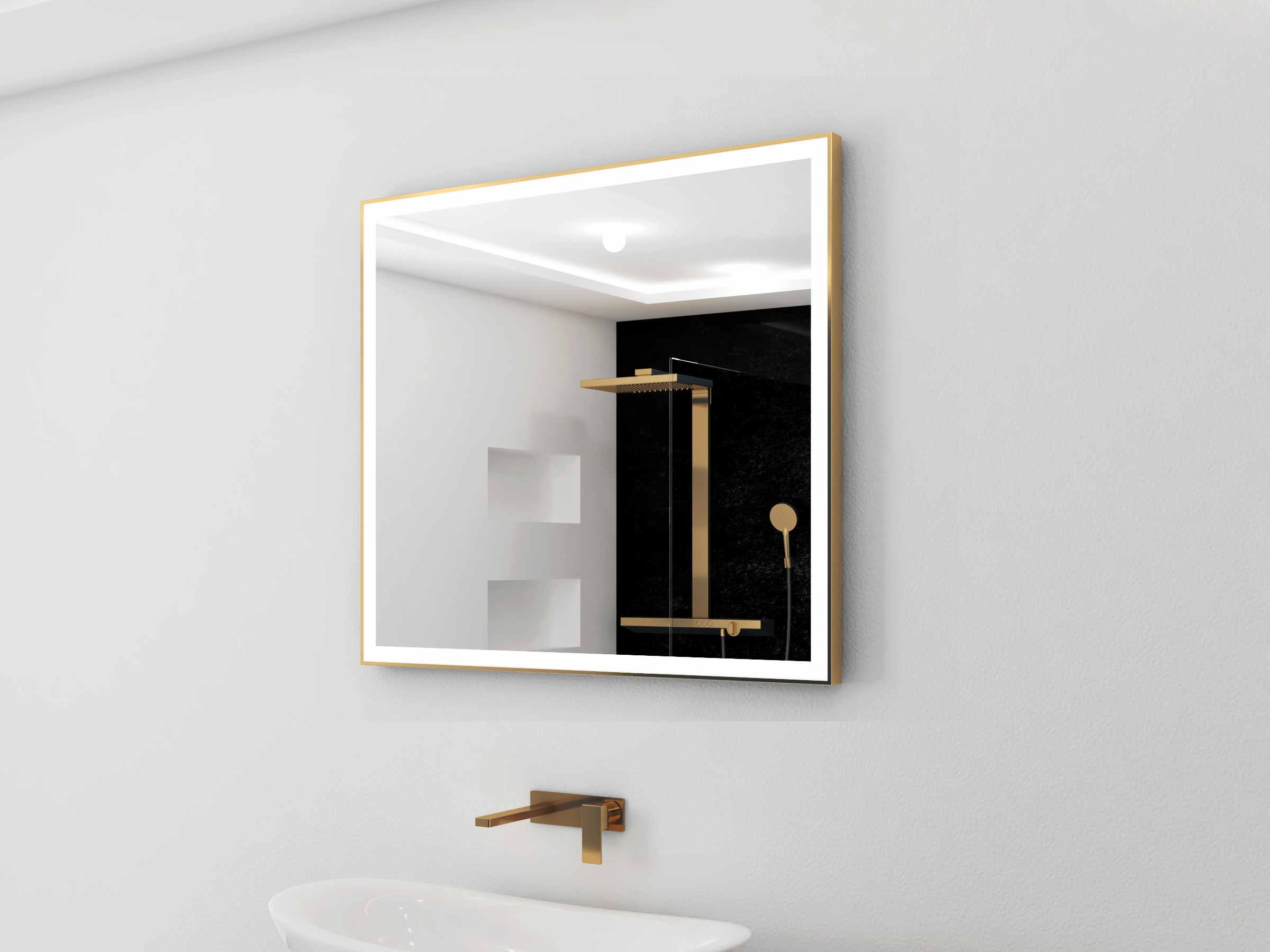 Ibmirror Modern Lighted Bathroom Mirror Backlit