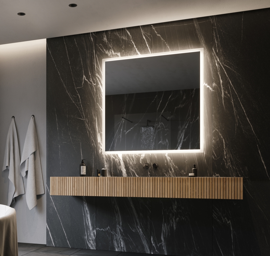 Bath Store MYPLAN 300 ILLUMINATED MIRROR WALL GLOSS WHITE W300 D180 H800mm 