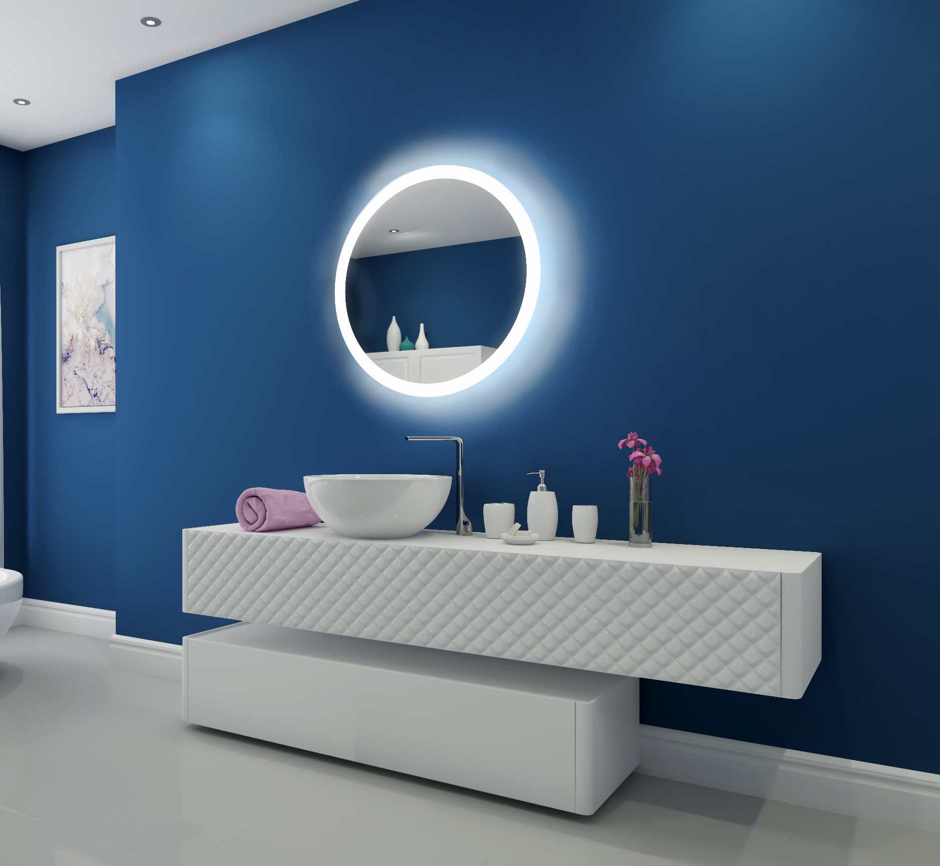 Dimmable Backlit Led Mirror Round 32 X 32