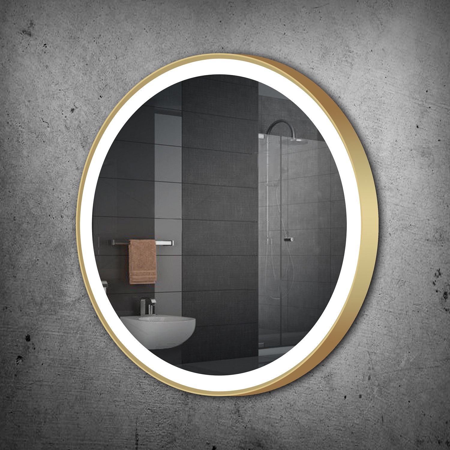 Dimmable Lighted Mirror CHIC 40 x 40 White