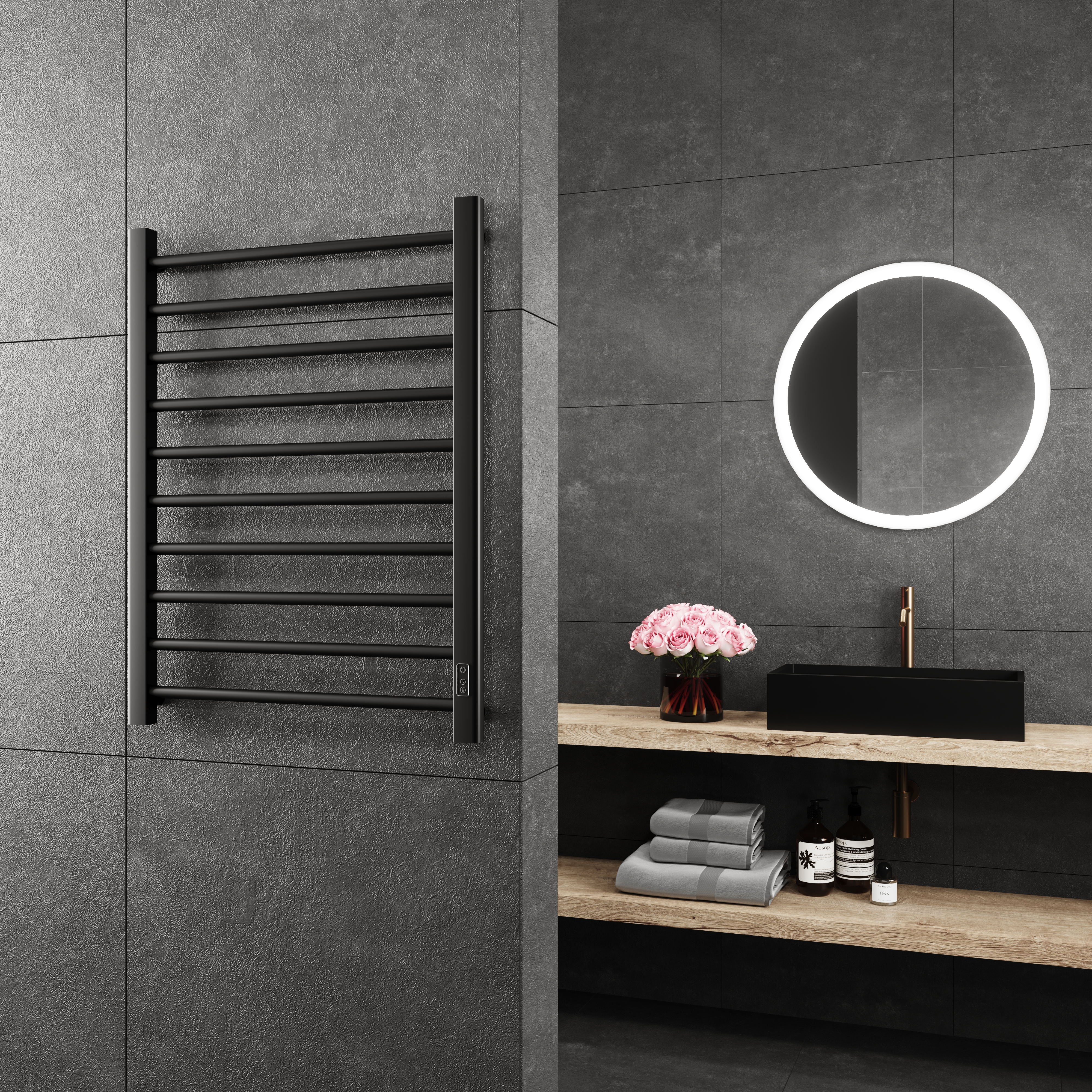 Towel radiator black sales