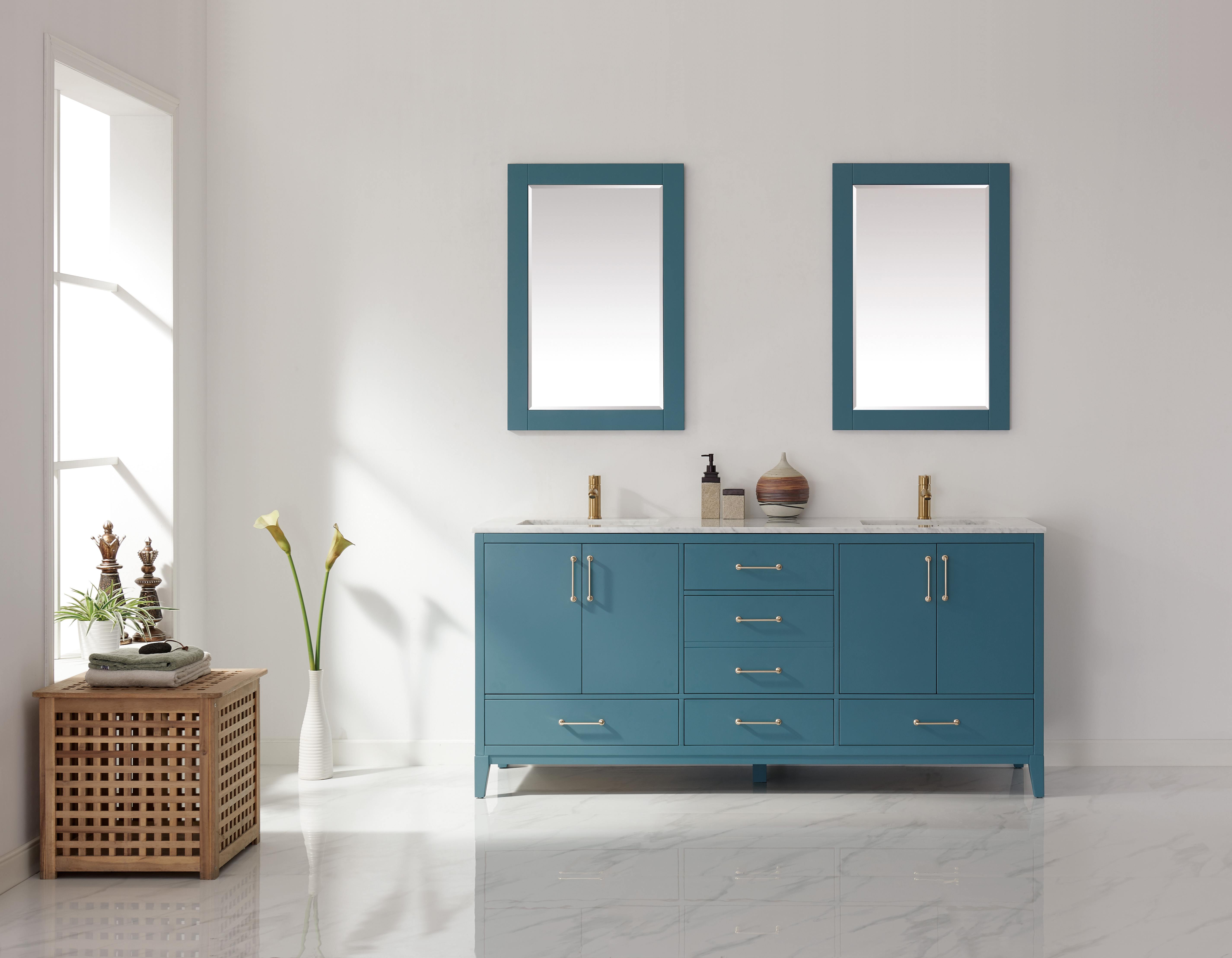 72 inch shop blue bathroom vanity