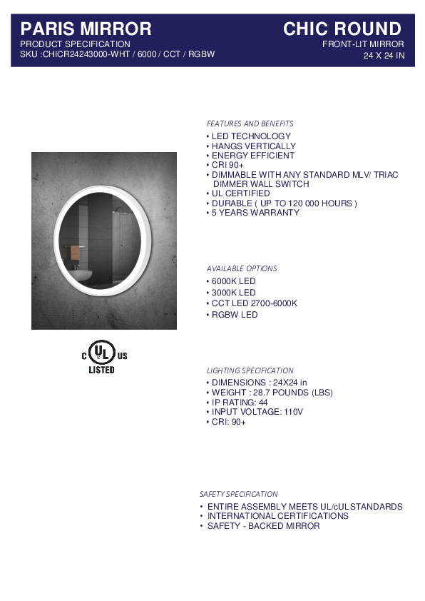 LED mirror